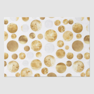 Gold Glam Abstract Dots Birthday Tissue Paper