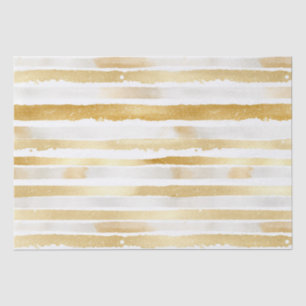 Gold Glam Abstract Stripes Birthday Tissue Paper
