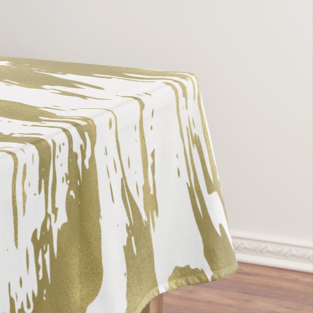 Gold Glam Abstract Tablecloth (In Situ)