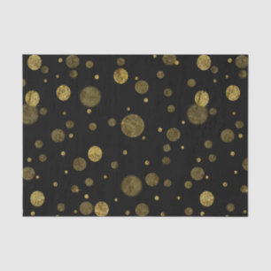 Gold Glam Bokeh Confetti Dots Tissue Paper