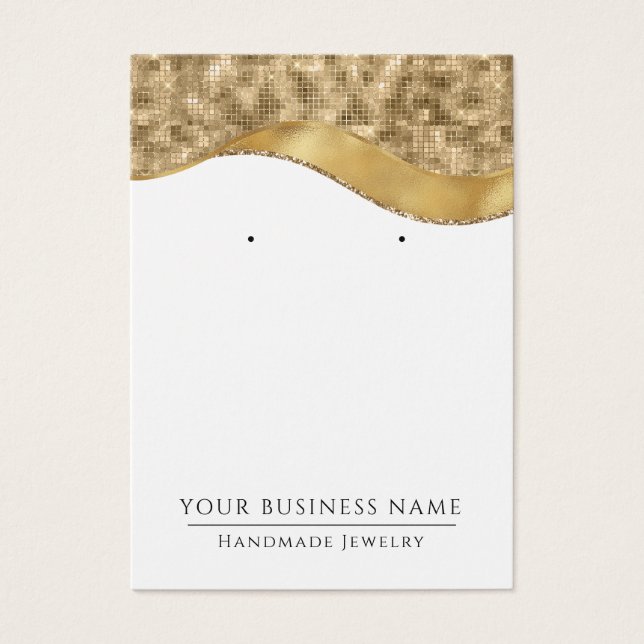 Gold Glam Earring Display Cards (Front)