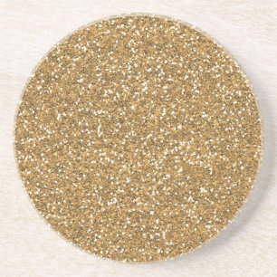 Gold Glam Faux Glitter Coaster