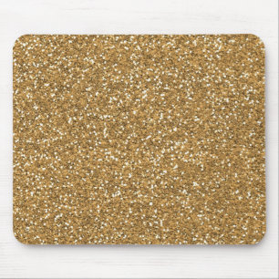 Gold Glam Faux Glitter Mouse Pad