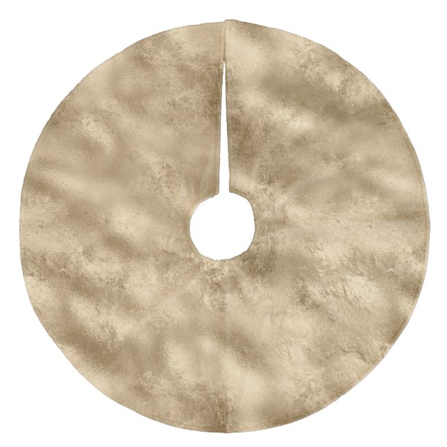 Gold Glam Fleece Tree Skirt (Front)