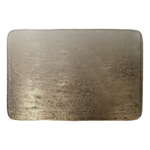 Gold Glam Gilded Brush Modern Elegance Bath Mat