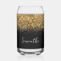 Gold Glam Glitter on Black