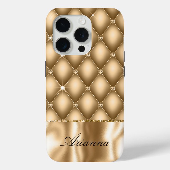 Gold Glam Glitzy Jewel Case-Mate iPhone Case (Back)