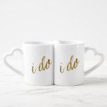 Gold Glam I Do Coffee Mug Set<br><div class="desc">Gold glam glitzy bling I Do</div>