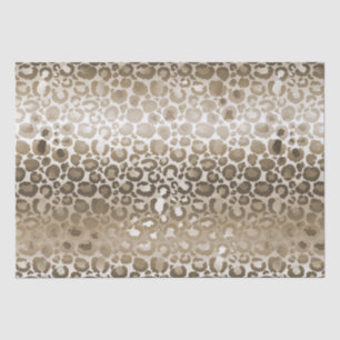 Gold Glam Leopard Animal Print Tissue Paper