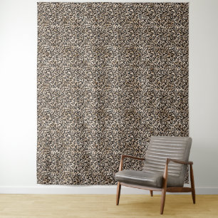 Gold Glam Leopard Print Tapestry
