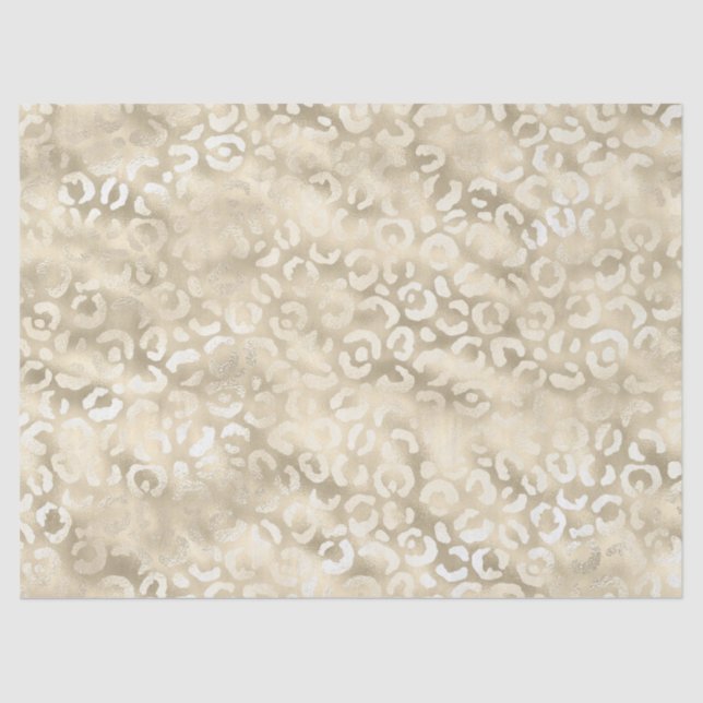 Gold Glam Leopard Print Tissue Paper (Front)