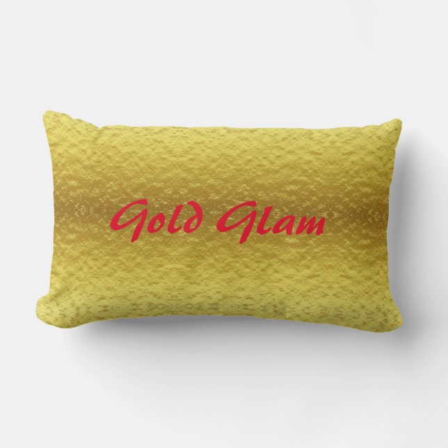 gold glam lumbar cushion (Front)