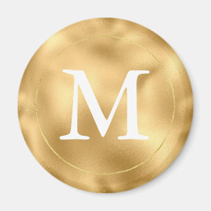 Gold Glam Monogram Magnet