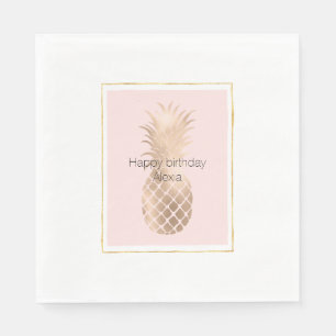 Gold Glam Pineapple Napkin