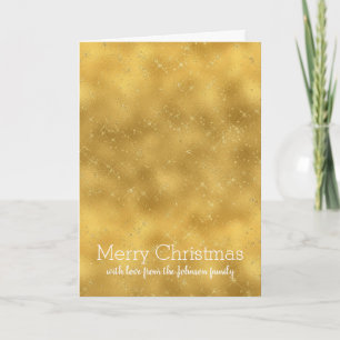 Gold Glam Sparkles Holiday Card
