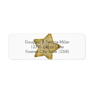Gold Glam Star Return Address Label