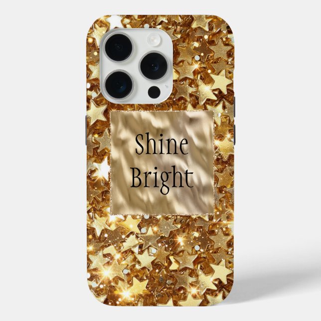 Gold Glam Stars Confetti Case-Mate iPhone Case (Back)