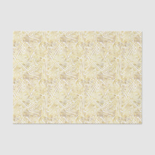 Gold Glam Triangles Abstract Geometric Tissue Paper