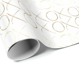 Gold Glam XOXO Wrapping Paper