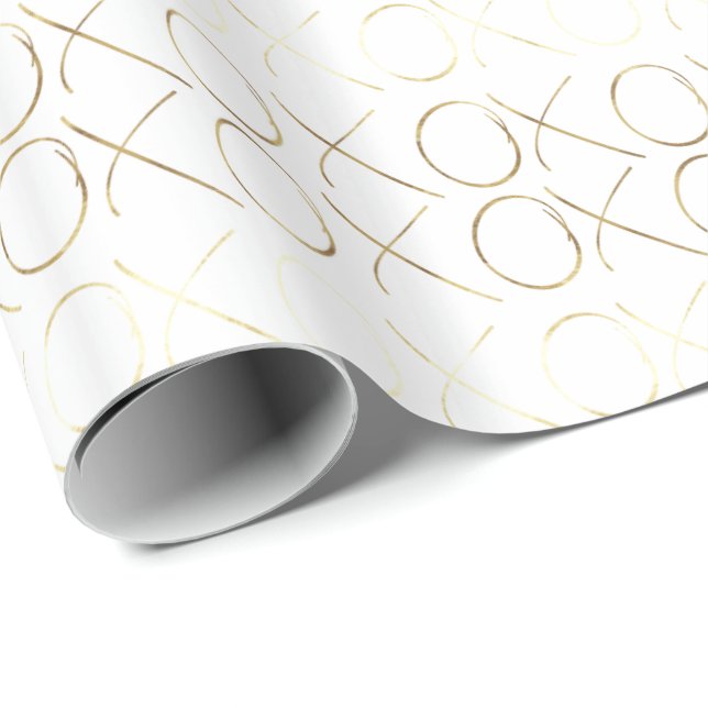 Gold Glam XOXO Wrapping Paper (Roll Corner)