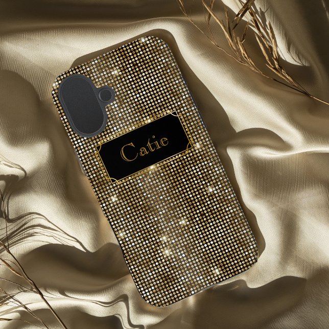 Gold glamourous sequins sparkling dots Case-Mate iPhone case (Creator Uploaded)
