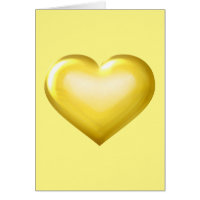 Gold Glass Heart - Blank Inside