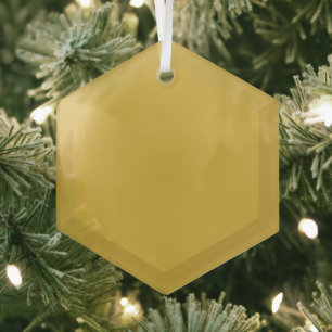 Gold Glass Hexagon Ornament