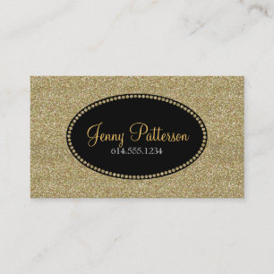Gold Glitter 2 Pretty Elegant Girly Business Cards