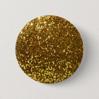 Gold Glitter 6 Cm Round Badge