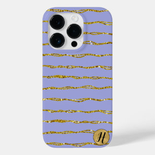 Gold Glitter and Blue Phone Case