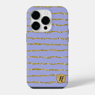 Gold Glitter and Blue Phone Case