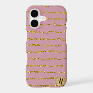 Gold Glitter and Blush Pink Phone Case