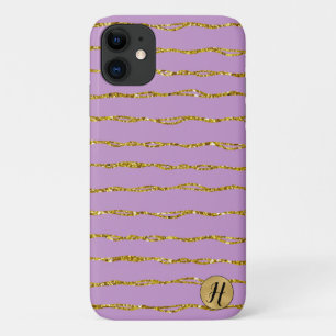 Gold Glitter and Purple Phone Case