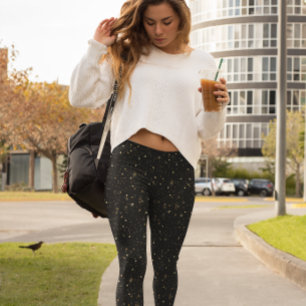 Gold glitter and sparkles leggings