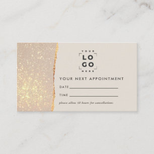Gold Glitter Appointment Reminder & Business Business Card