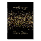 Gold Glitter Black Two Name Place Cards