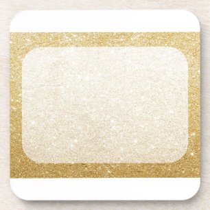 gold glitter blank template for customisation coaster