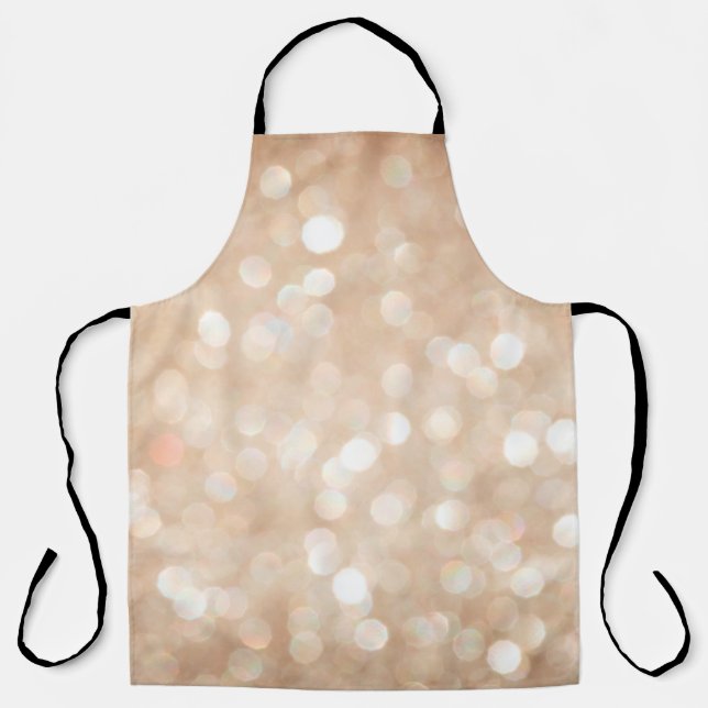 Gold glitter blurred background, christmas apron (Front)