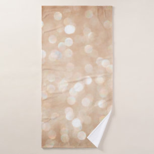 Gold glitter blurred background, christmas bath towel