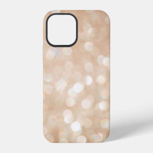 Gold glitter blurred background, christmas iPhone 12 case