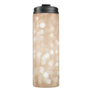 Gold glitter blurred background, christmas thermal tumbler