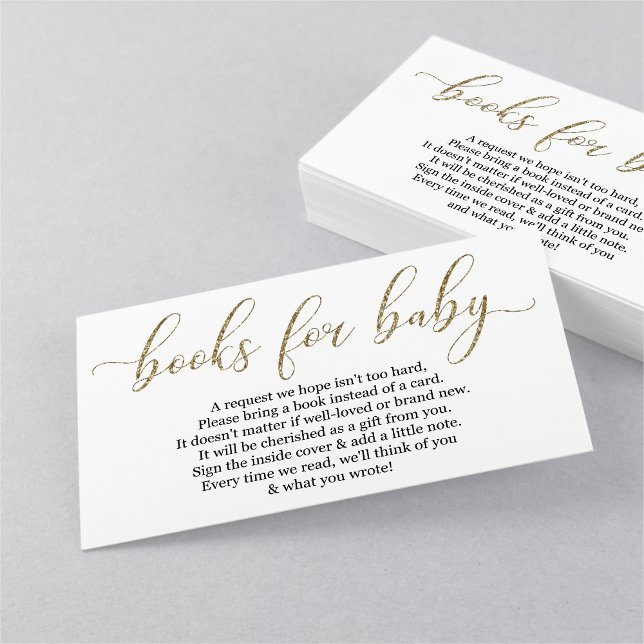 Gold Glitter Book Request - Baby Shower Invitation (Creator Uploaded)