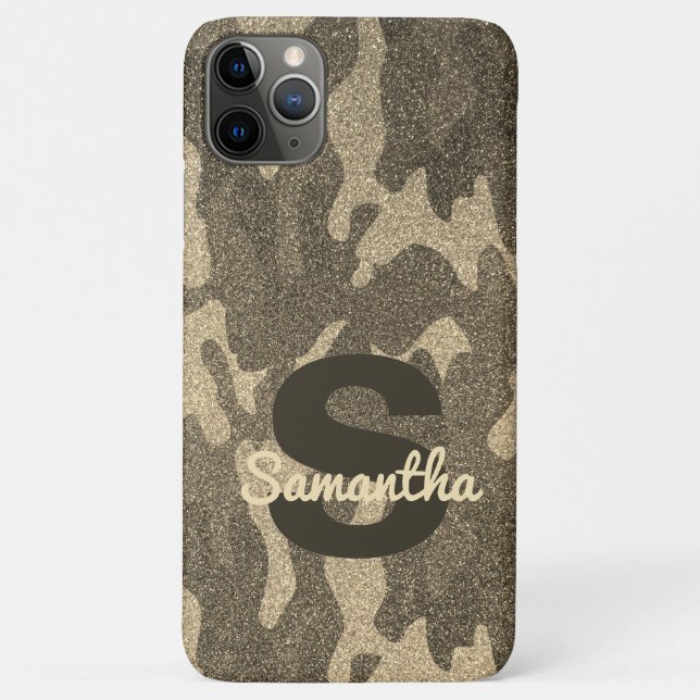 Gold Glitter Camouflage Personalised Truck Decor  Case-Mate iPhone Case (Back)