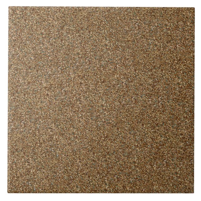 Gold glitter ceramic tile (Front)