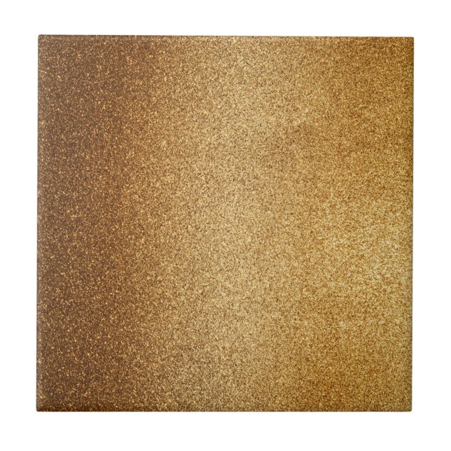 Gold Glitter  Ceramic Tile (Front)