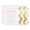 Gold Glitter Chevron Photo Graduation Invitation