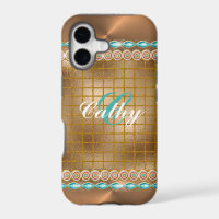 Gold Glitter Chevron with rhinestones