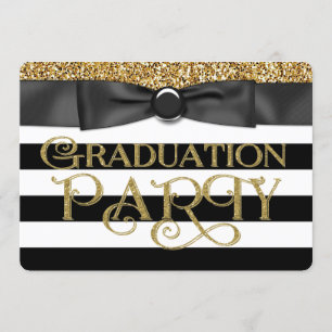 Gold Glitter Class of 2015 Graduation Invitation