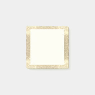 Gold Glitter Classic Glamour Sparkle Faux Post-it Notes