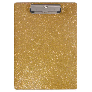 Gold glitter clipboard with faux sparkly glimmers